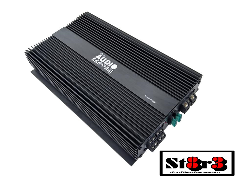 audiosystem au75.4 amplificatore 4 canali 4×105 rms stabile a 2 ohm auto –  accessorituningcaraudio
